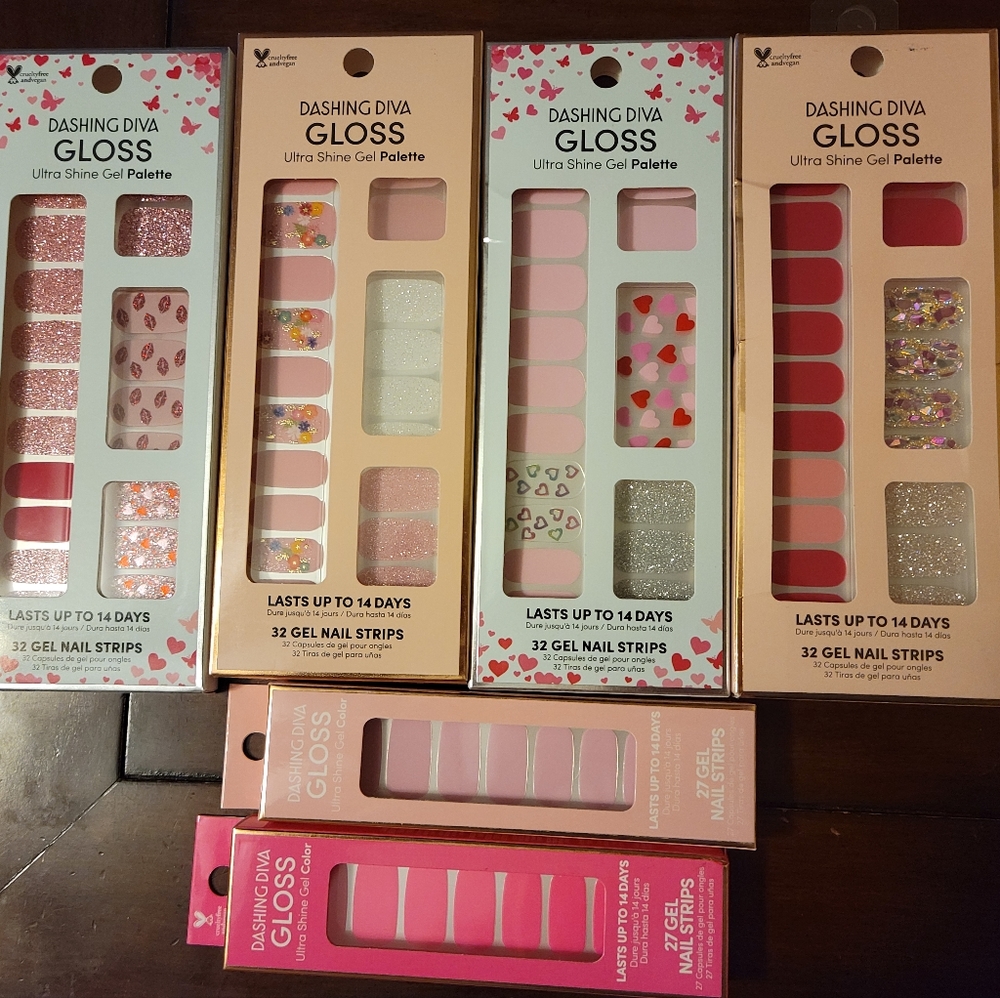 NEW Dashing Diva Nail Strips- 6 boxes Barbie Nails